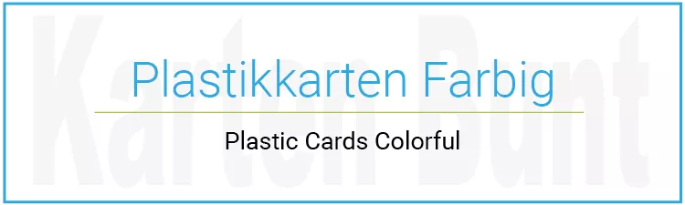 Colorful Plastic Cards