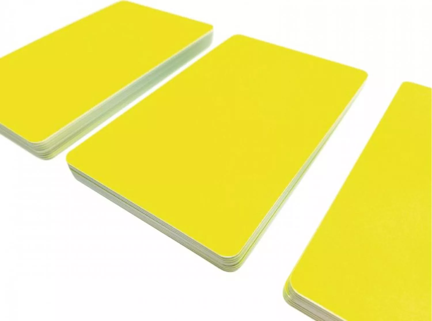 plastic card bright yellow